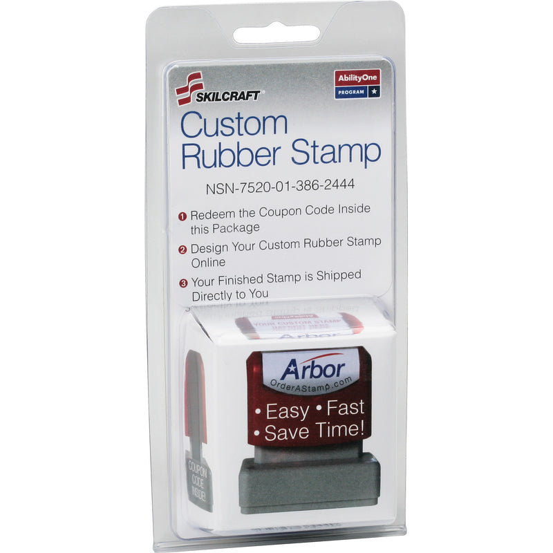 AbilityOne SKILCRAFT Custom Stamp Order Kit, 50000 Impressions, Assorted, 1 Each