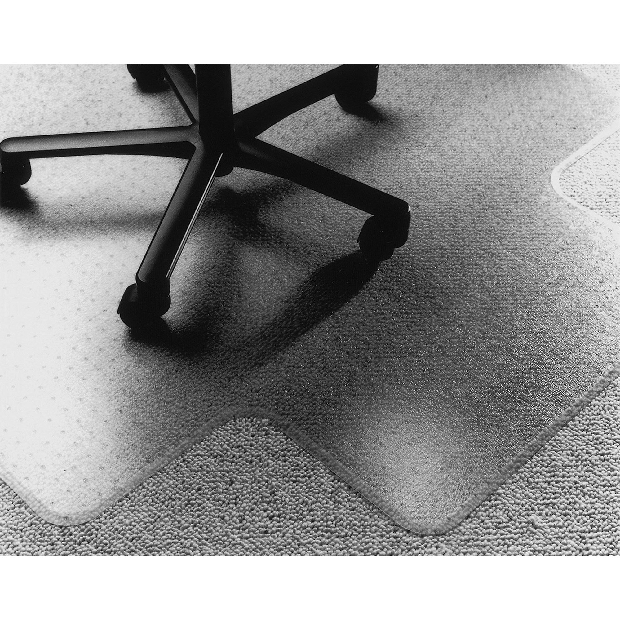 AbilityOne Skilcraft Carpet Chair Mat with Lip, 46" x 60'', Clear (NSN5772528)