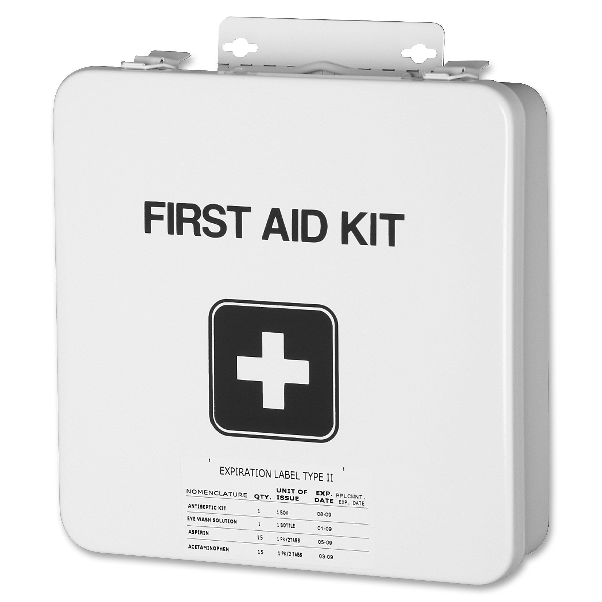 AbilityOne SKILCRAFT Deluxe Field First Aid Kit, 169 x Pieces For 10 x Individuals Height, Metal Case, 10/Each