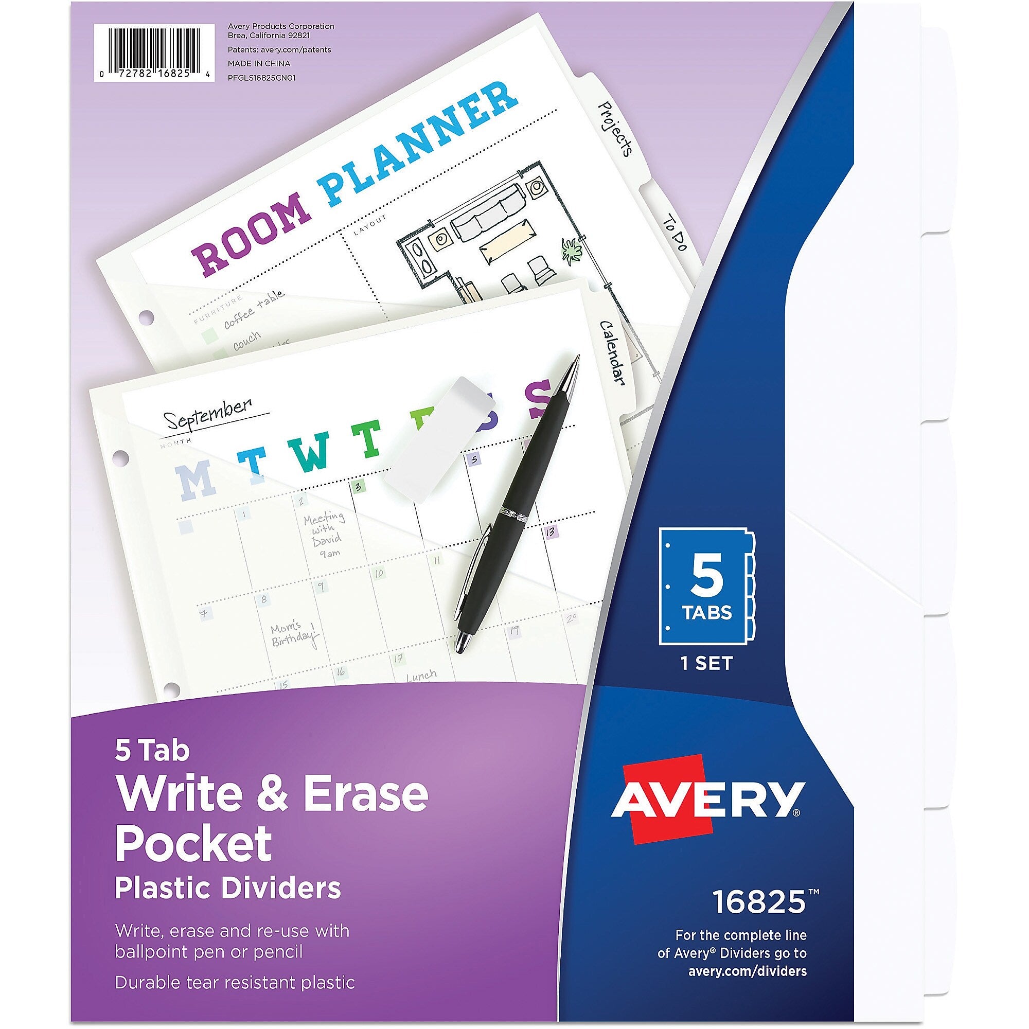 Durable Write-On White Pkt 5T