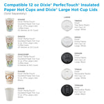 Dixie PerfecTouch Insulated Paper Hot Cup, 12 Oz., Coffee Haze, 160/Pack (5342CDSBP)