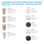 Dixie PerfecTouch Insulated Paper Hot Cups, 16 oz., Coffee Haze, 50/Pack (5356CD)