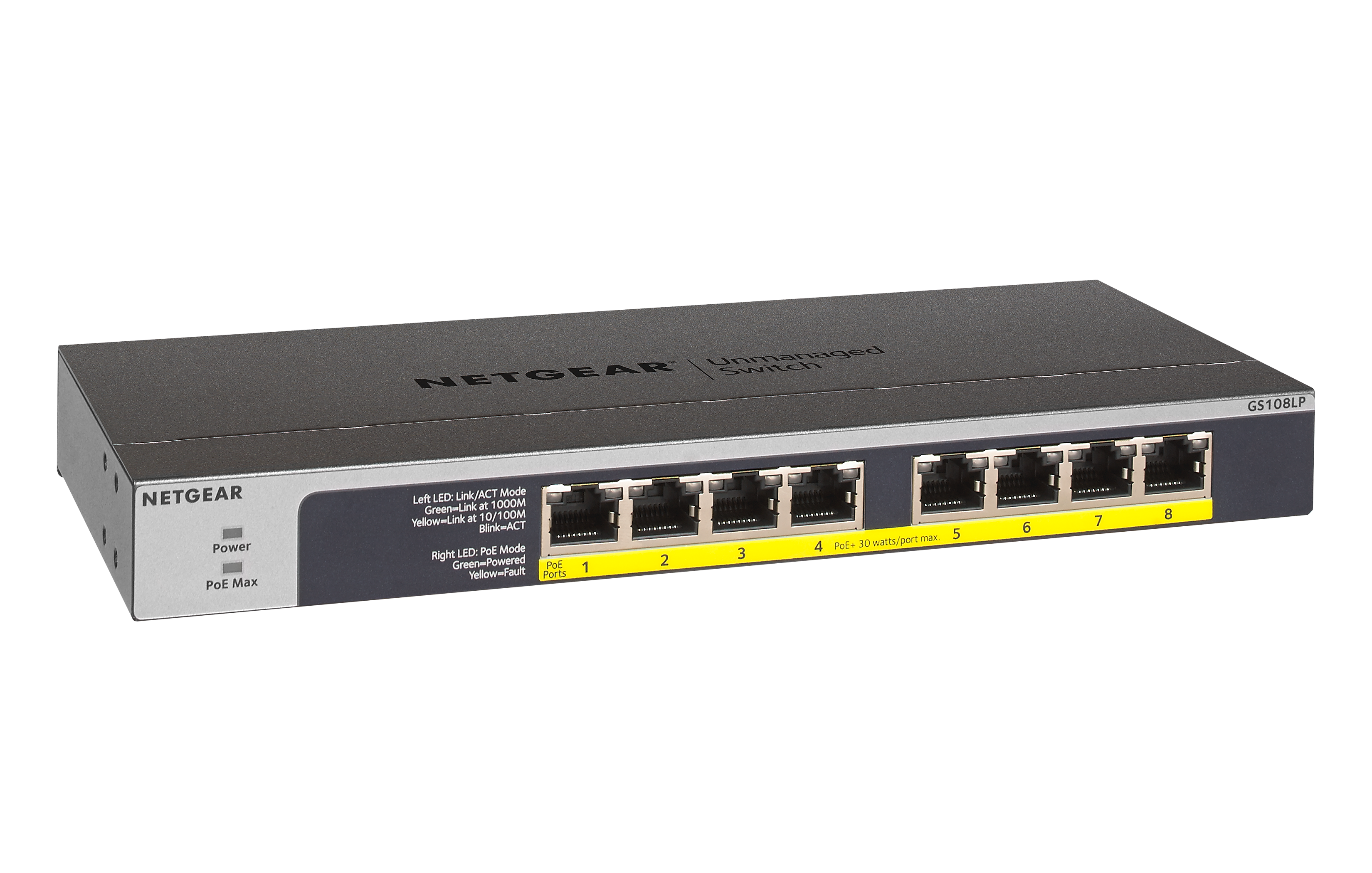 Netgear 8-Port Gigabit Ethernet Unmanaged Switch (GS108LP-100NAS)