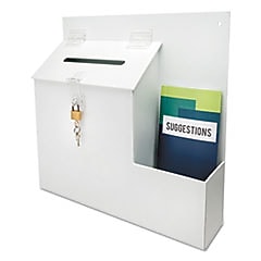 Deflecto Suggestion Box Literature Holder with Locking Top (DEF79803)