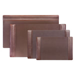 Dacasso Synthetic Suede Desk Pad with Top Rail, 20" x 34", Brown (P3421)