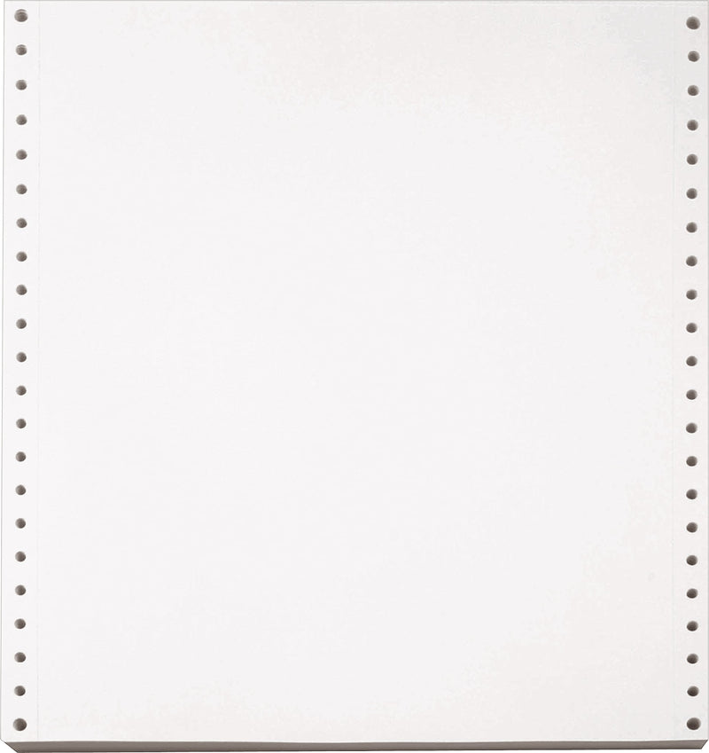 Willamette Industries Perforated Blank Computer Paper, 9.5" x 11", 20 lbs., White Bond, 2700 Sheets/Carton (951027)