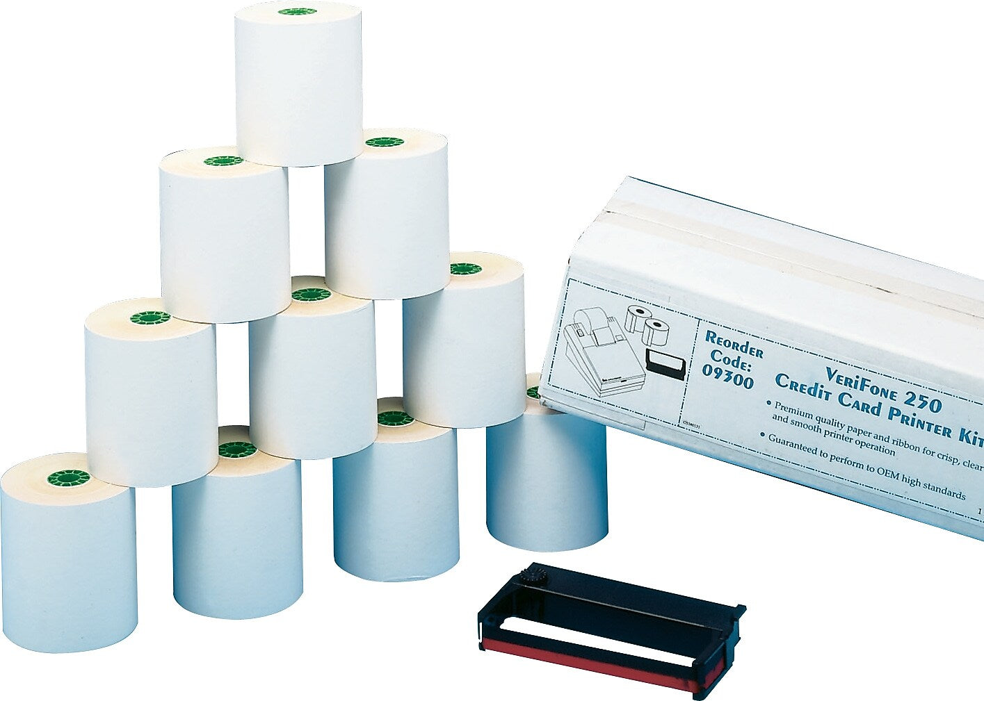 Staples Credit/Debt Verifone 250 Kit, 2-Ply, 3" x 90', 10 Rolls/Pack (452177)