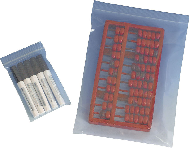 4" x 4" Reclosable Poly Bags, 4 Mil, Clear, 1000/Carton (3705A)