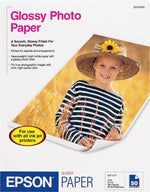 Epson Glossy Photo Paper, 8.5" x 11", 20 Sheets/Pack (S041141)
