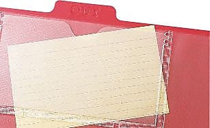 Smead Poly Out Guide Two-Pocket Style, 1/5-Cut Tab Center Position, Guide Height, Letter Size, Red, 50/Box (51920)