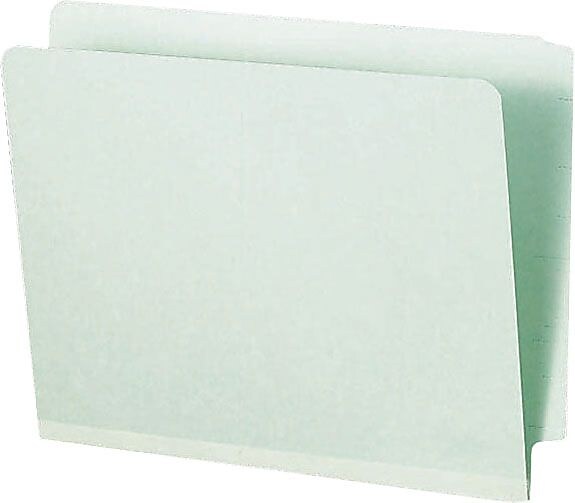 Smead File Folder, Straight Cut, Legal Size, Gray/Green, 25/BX (29210)