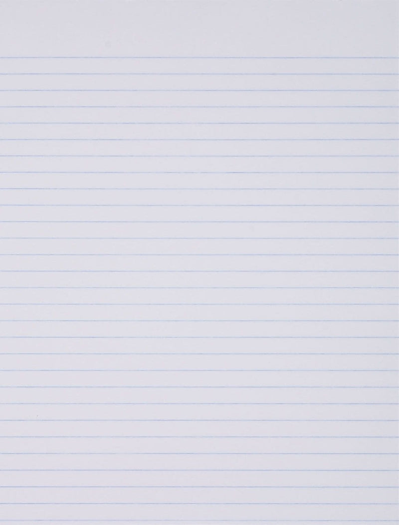 Ampad Glue Top Ruled Pads, Wide Rule, Letter Size, White, 50-Sheet Pads/Pack, Dozen (21-112)