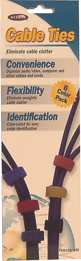 Belkin F8B024 Velcro Multi Color Cable Ties