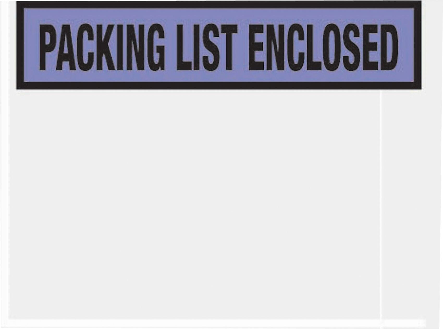 Packing List Envelopes, 4-1/2" x 5-1/2", Blue Panel Face "Packing List Enclosed", 1000/Case
