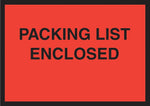 SI Products Packing List Envelopes, 4.5" x 6", Red Full Face, "Packing List Enclosed", 1000/Case (PL413)