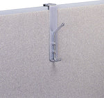 Safco Over-The-Panel Double Hook, Satin Aluminum Base (SAF4167)