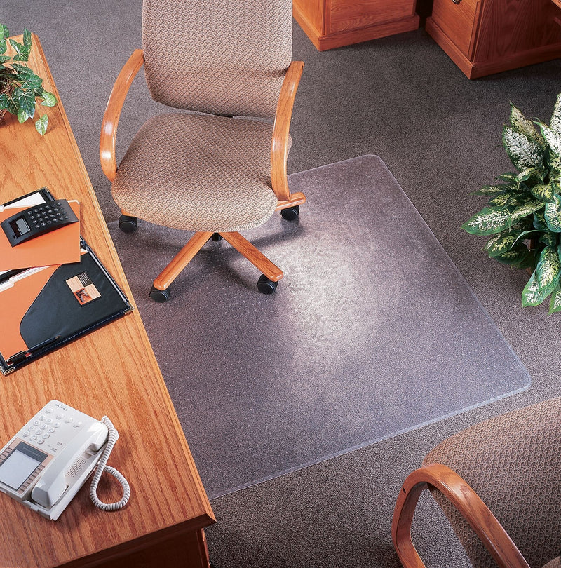 Deflect-O SuperMat Carpet Chair Mat, 46" x 60'', Medium-Pile, Clear (CM14443F)