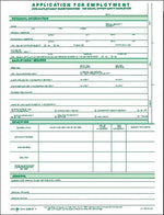 TOPS® Application For Employment, 4 Sided, Folded, Ruled, 1-Part, 11" x 8 1/2", 25/Pk