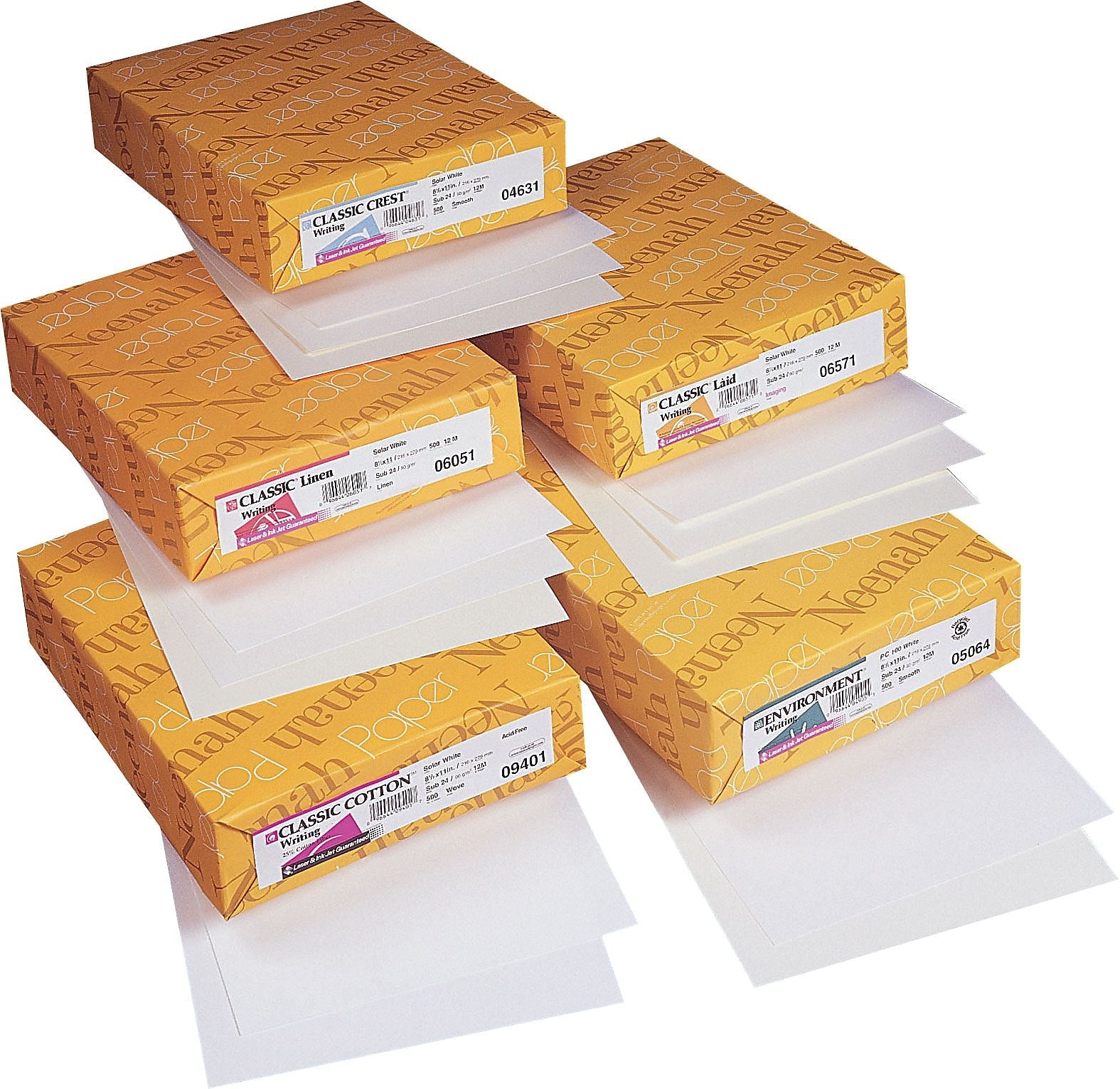 Neenah Classic® Laid Premium Writing Paper, Natural White