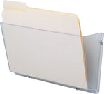 Deflect-O Wall-mount Pockets, Single Letter-Size Wall-Mount Pocket, Clear, 6-1/2Hx14-1/2Wx3"D