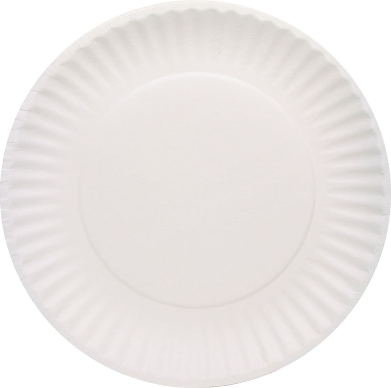 AJM Budgetware Paper Plates, 6" Diameter, White, 10 Bags of 100 per Carton (AJMPP6GREWH)