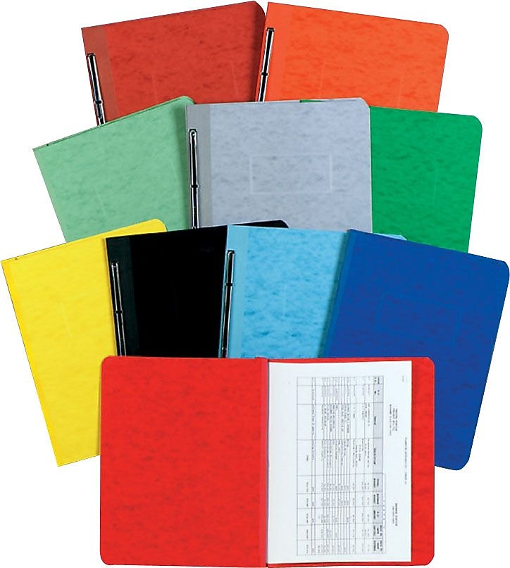 ACCO PRESSTEX® Report Cover Side Bound, Red, 8 1/2" centers, Legal size 8 1/2" x 14"