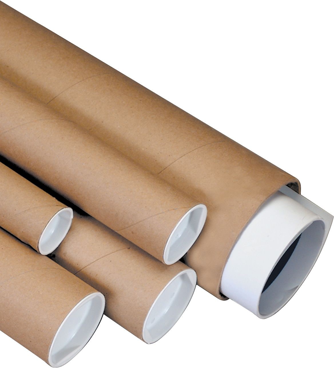 Box Partners Heavy-Duty Kraft Mailing Tubes, 4" x 60", 12/Case