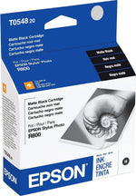 Epson T054 Black Matte Standard Yield Ink Cartridge, Prints Up to 400 Pages (T054820)