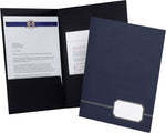 Staples® Monogram Executive Twin-Pocket Folders, Black/Gold