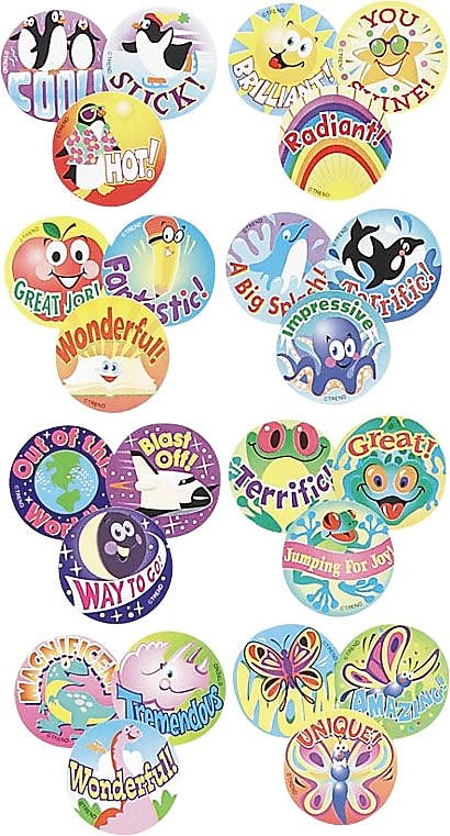 Trend Stinky Stickers Praise Words Jumbo Variety Pack, Assorted Scented, 432 Stickers/Pack (T6490M)