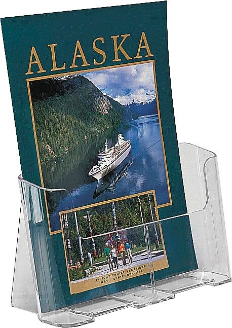 Staples Magazine Holder, 10.75" x 9.25" x 3.75", Clear Plastic, 7/Pack (28182)