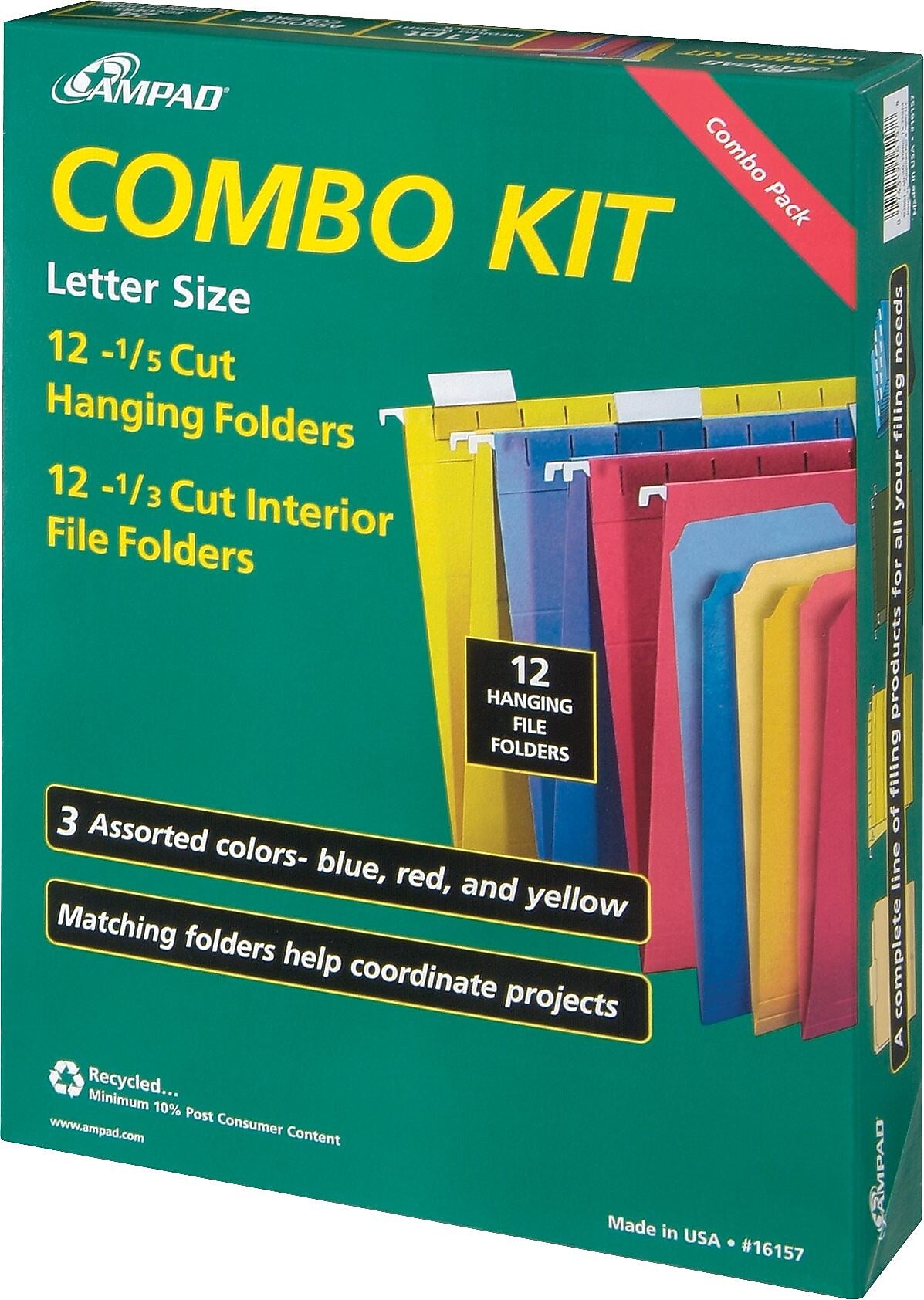Ampad® Evidence Combo Filing Kit, Letter, Assorted
