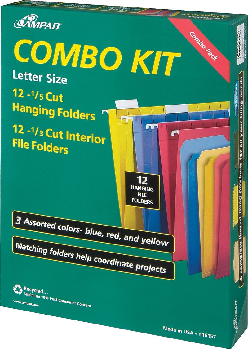Ampad® Evidence Combo Filing Kit, Letter, Assorted