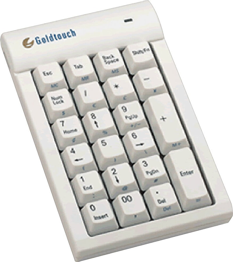 Goldtouch USB Numeric Keyboard Wired Keypad, White (GTC-0033)