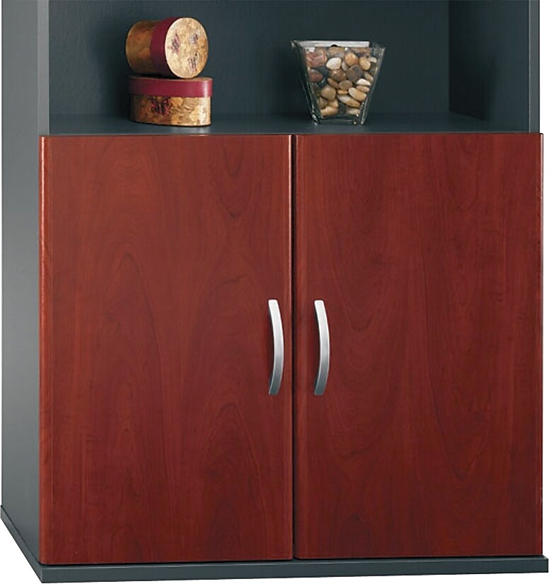 Bush Business Furniture Westfield Half-Height 2 Door Kit, Hansen Cherry, (WC24411)