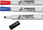 AbilityOne National Industries Permanent Markers, Chisel Tip, Red