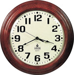 AbilityOne Mahogany Wall Clock, 16" Overall Diameter, Mahogany Case, 1 AA sold separately (NSN4216904)