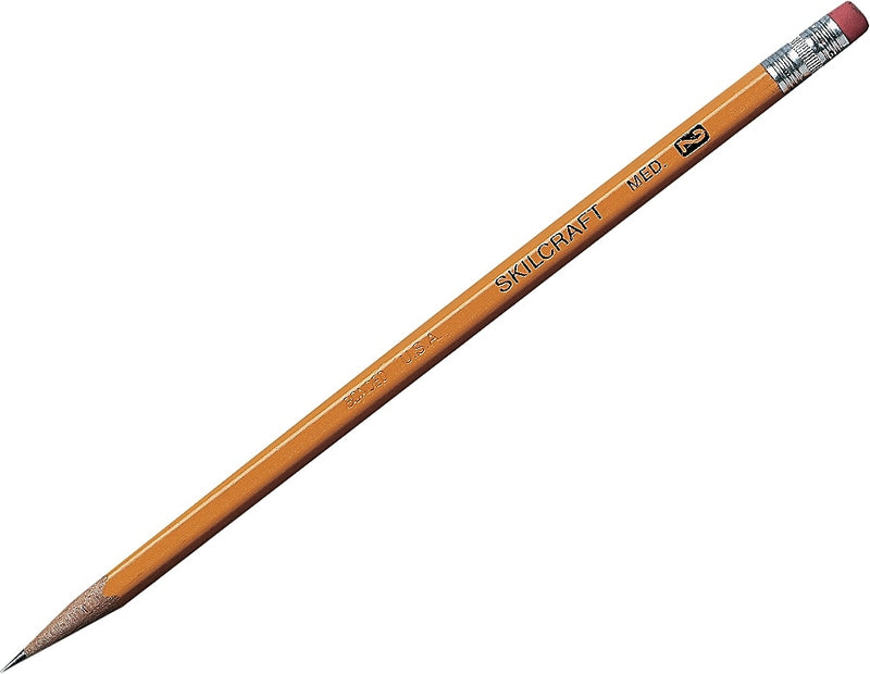 AbilityOne National Industries For the Blind/Severe Handicap Wood Case Pencils, No. 2, Medium, 12/Pk