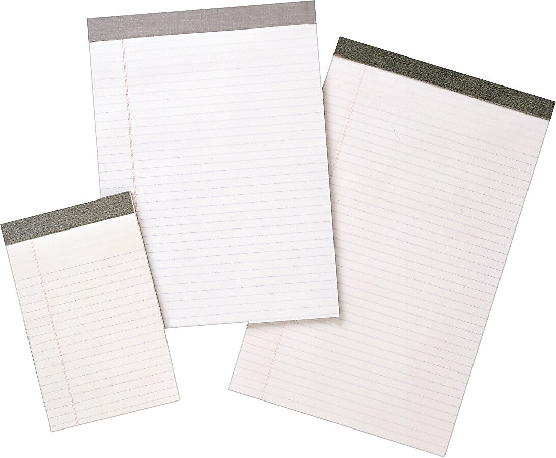 AbilityOne Linen Top Ruled Pads, 5" x 8", 50 Sheets