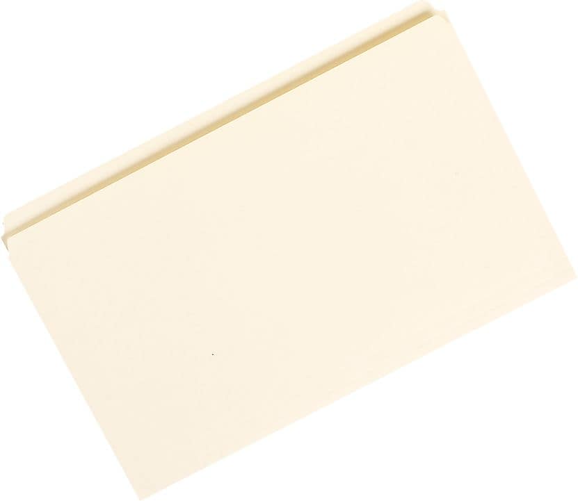 AbilityOne Light Duty File Folders, Straight Cut, Manila, LETTER-size Holds 8 1/2" x 11", 100/Bx