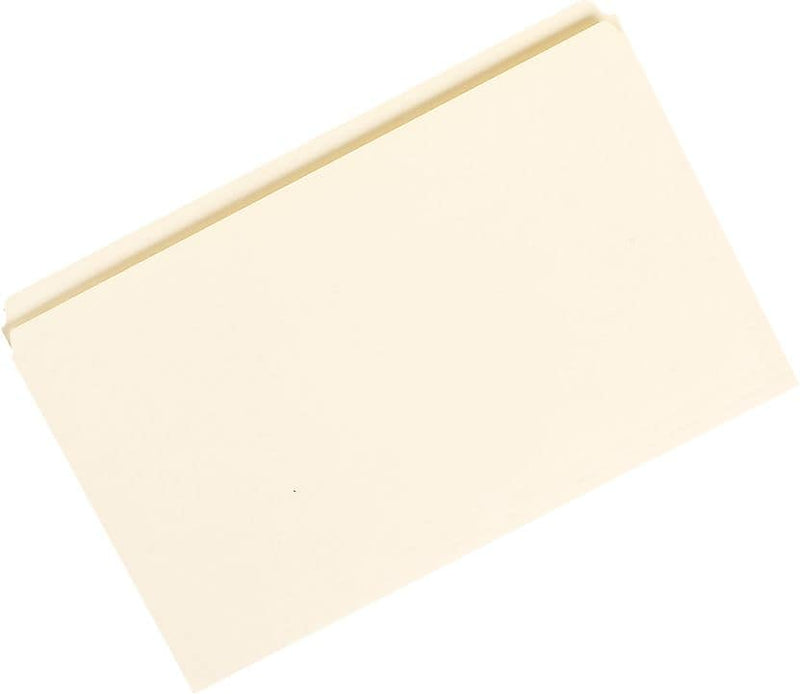 AbilityOne Light Duty Manila File Folders, 1/2 Cut, LETTER-size Holds 8 1/2" x 11", 100/Bx