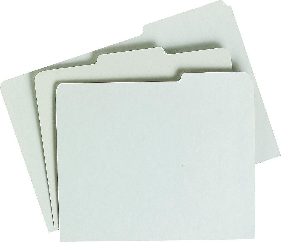AbilityOne National Industries 7530009886515 Pressboard File Card Guides, Letter, Green, 8 1/2"H x 11"W, 100/Bx