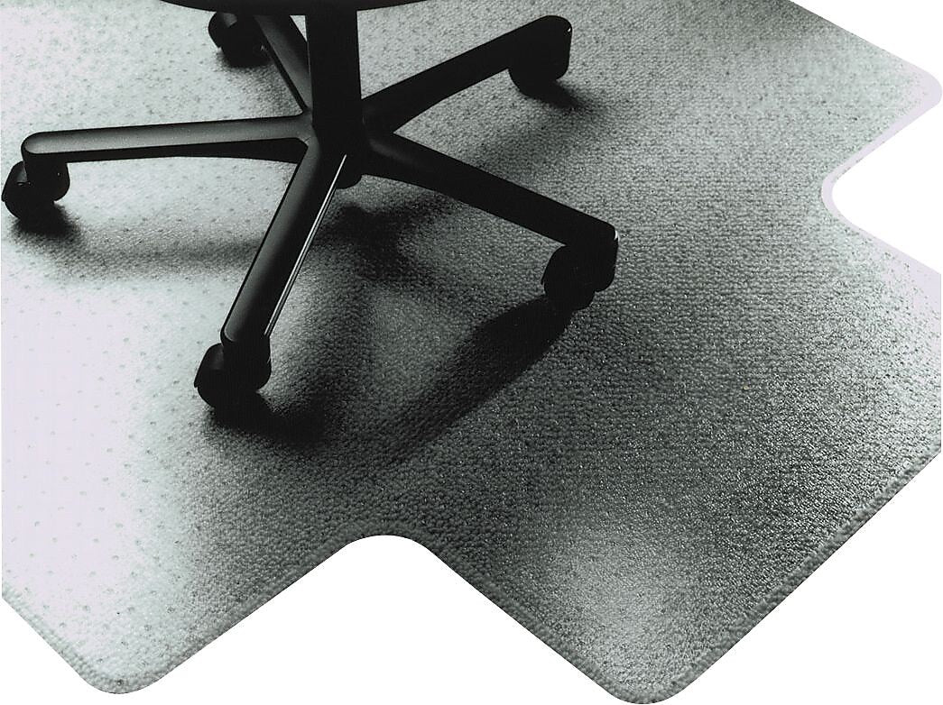 AbilityOne National Industries Nonskid Chairmat, For Medium Pile Carpets, Wide Lip, 45" x 53"