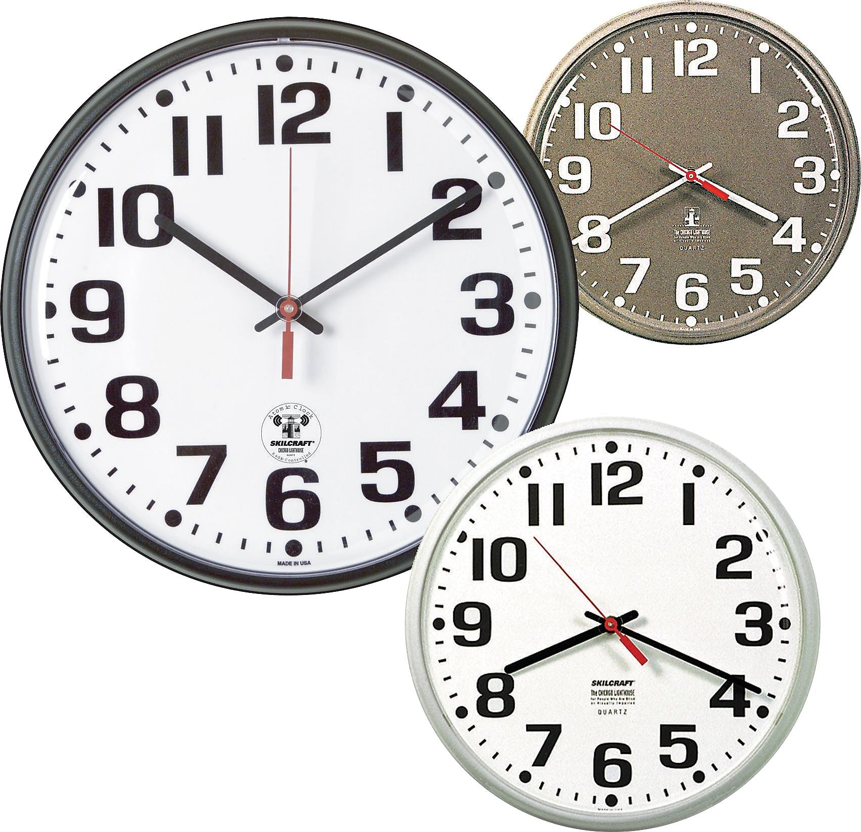 AbilityOne Atomic Clock, 12", Black (6645014919814)