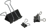 AbilityOne Large Binder Clips, 1" Capacity, Black, 12 Clips/Pack (NSN2855995)
