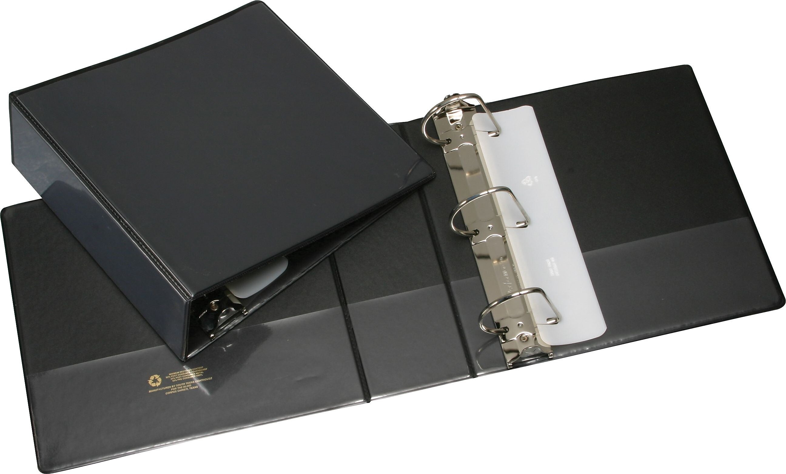 AbilityOne 3" View Binders, D-Ring, Black (NSN4126338)