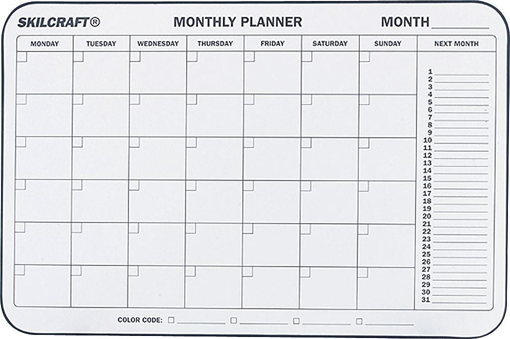 AbilityOne Monthly Planner Board, 24" x 36' (7520014845263)