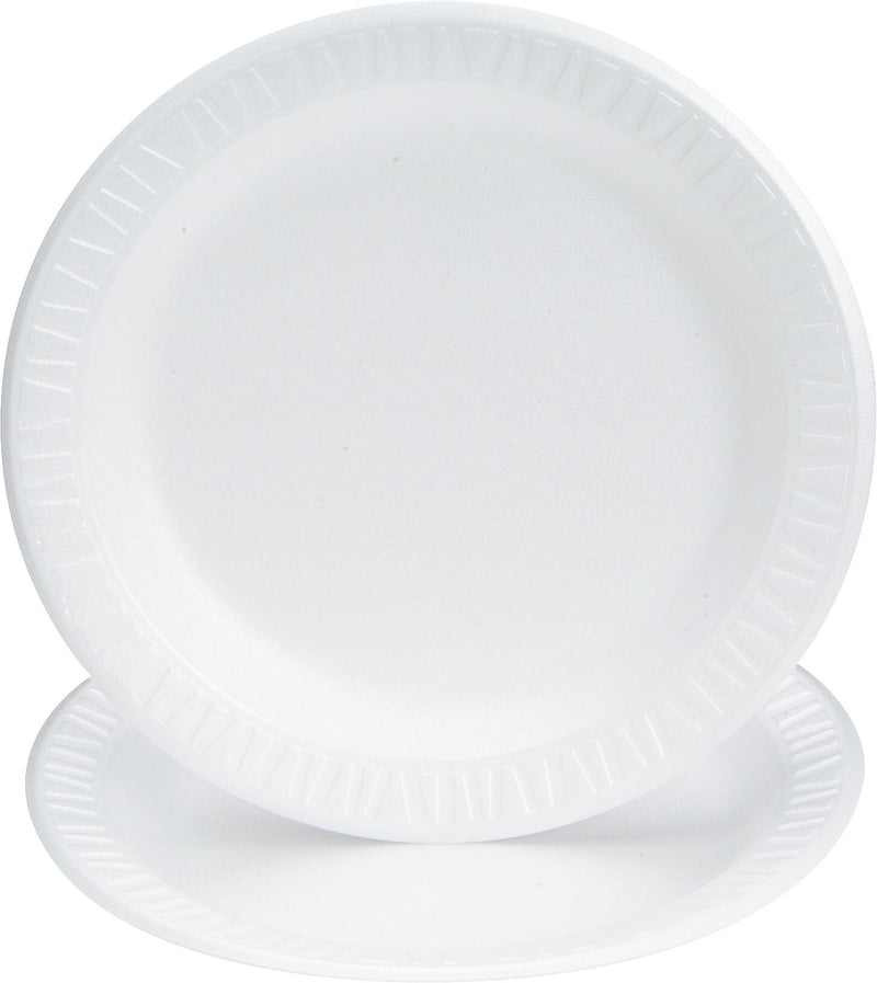 Dart Concorde Foam Plates, 9" Dia, White, 500/Carton (9PWCR)