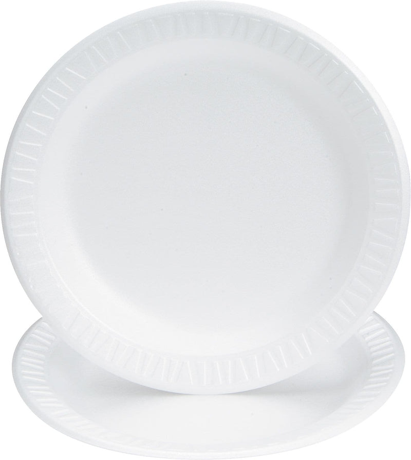 Dart Concorde Foam Plates, 9" Dia, White, 500/Carton (9PWCR)
