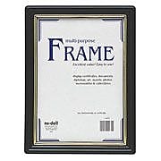 EZ Mount Plastic Wall Frame, 8 1/2" x 11", 18 Ct, Black Frame